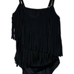 MiracleSuit MagicSuit‎ Black One piece swimsuit two layers of fringe size 10 Photo 0