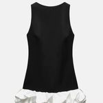 ZARA  dress jumpsuit scort ruffled black bodycon fitted evening Photo 12