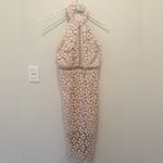 Bardot  Gemma Lace Halter‎ Dress in Light Champagne Pink XS Photo 2
