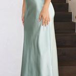 Merokeety Sage Strapless Satin Tube Bodycon Backless Maxi Dress | Wedding Guest Dress | Prom Dress | Formal Dress Photo 2