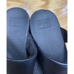 FitFlop FitfFlop Lulu Women’s 10 Black Leather Open Toe Thong Slide Sandals 188-001 S31 Photo 1