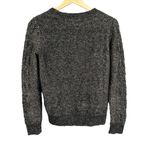 Wallace Black Gold Metallic Long Sleeve Shimmery Sweater Cable Knit Womens Small Photo 2