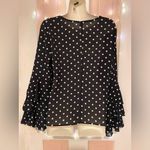 Black and White Polka Dot Women's Top by Fashion Apparel Size L Photo 1
