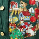Vintage Tapestry Christmas Button Up Shirt L Green Size L Photo 6