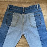 Forever 21  Two Tone Patchwork Raw Hem Jeans Size Medium Photo 7