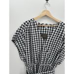 Grayson Social Womens Black Gingham Print Dress Belted Size 4X NWT Cap Sleeve Photo 5