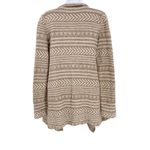 Lucky Brand Geostitch Aztec Southwestern Knit Draped Open Front Cardigan Sweater Photo 5