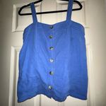 Maeve  by Anthropologie Blue Button Down Tank Top size 8 Photo 1