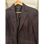 Kasper  Women's Denim Two Button Blazer Dark Gray Size 6 Photo 3