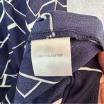 Loyal Hana Cybelle Tunic Blouse Nursing Breastfeeding Tunic Geometric Navy Blue Size L Photo 6