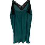 Josie Natori Lingerie Satin Green Lace Trim Chemise Slip Size XL Photo 3