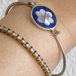 Vintage Mother of Pearl Inlay Bangle Photo 0