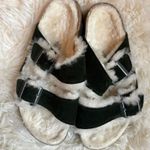Birkenstock Fuzzy dark green Birkenstocks Photo 0