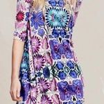 Free People  New Romantics Fiesta Trapeze Mini Dress M Purple Floral Stretch Photo 12