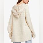 Free People Candy Crochet Hoodie Tunic Ivory Top Pullover XS Oversized Photo 2