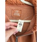 Aerie NWT Teddy Sherpa Full Zip Hoodie Orange Size XS Photo 1