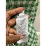 Maeve Anthropologie  Gingham Green & White Knit Mini Mod Dress Sz M Photo 5