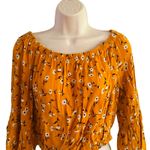 Bleuh Ciel Excellent Condition Juniors Floral Cutout Back Blouse Size Large Photo 5