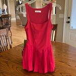 Qinsen Red Mini Tennis Dress Pleated New Size XS Photo 3