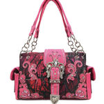 Rhinestone Buckle Branch Camouflage Women's Handbag Purse Pink Photo 0