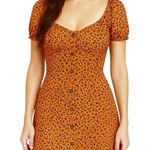 Trixxi ‎ Cheetah Print Button Front Mini Dress - L EUC Photo 0