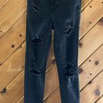 American Eagle  super high-rise black jeggings distressed knee skinny jeans Photo 3