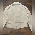 White House | Black Market Womens Sz 4 Cropped Tan Jacket Military Band Zip NWT Photo 8