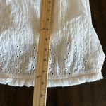 Line and Dot Claire Babydoll Mini Dress White Eyelet Tie Front XS Coquette Fairy Photo 9