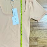 Amisu NWT Woman’s  Square Neck Short Sleeve Top Size XS Peach Color Photo 3