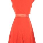 Bailey 44 Orange Skater Dress Mesh Cutout Womens SP Fit & Flare Mini Cap Sleeve Photo 1