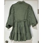 Free People  Hampton Belted Mini Dress Crystal Kelp Cotton Size Medium NWOT Chic Photo 13