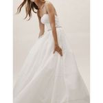 BHLDN NEW  Whispers & Echoes Bellevue Ivory White Linen Wedding Bridal Gown Sz 12 Photo 4