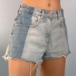 Garage Color Block Jean Shorts Photo 0