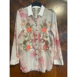 ARATTA Silent Journey Thought of You Shirt Floral FEMININE Top Blouse S Small Pink Photo 2