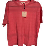 Mimosa Pink Short Sleeve‎ Tee Casual Crew Neck Photo 0