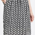 Madewell  100% Silk Stretch Waistband Island Skirt‎ in Bloomstamp Black Size S Photo 0