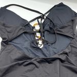 AQUA Lounge Black One Piece Swimsuit Sz L Photo 5