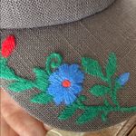 prAna  Floral Embroidered trucker Cap - Gray and Multicolor SnapBack Photo 2