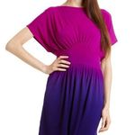 Catherine Malandrino  Helen Knit dress bellagio berry Ombre Pink black cinched M Photo 0