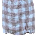 Heartloom Bently High Waist Checker Plaid Skirt Button Tie Coverup S Pink Cream Photo 7
