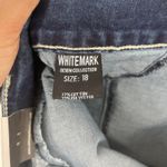White Mark Denim Womens Size 18W Plus Stretch Dark Wash Leopard Print Jeans Blue Photo 8