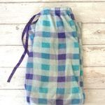 Pink Lily Women’s M Fleece Plaid Pajama Pants Pjs Light Blue Purple Checker Size Medium Photo 0