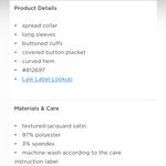 Old Navy  Women's Textured black Satin Button-Down Boyfriend Shirt Size XXL Tall Photo 9