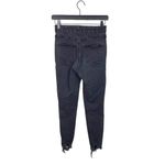 J Brand Natasha Sky-High Cropped Skinny Jeans Bellatrix Destruct Black Denim 25 Photo 2