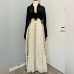 ZARA  Bohemian Summer Beach Ecru Long Embroidered Skirt Size XS-S 100% Cotton Photo 1