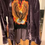 Forever 21 NWOT Velvet robe style tie top Size Small Photo 4