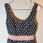 Judith March  Polka Dot Fit & Flare Dress Pink Waist Bow‎ Back Size Large Photo 1