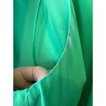 Alexis  Green Silk Cateline Cape Sleeve Midi Dress Size M Formal Elegant Photo 10