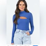 Princess Polly  Greaves Long Sleeve Bodysuit Cobalt Size 10 Photo 3