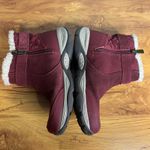 Easy Spirit  Seelk Winter Boot Size 7 Suede Faux Fur Lined Burgandy Red Zip Photo 8